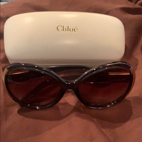 Chloe Accessories - Chloe Sunglasses, Oversized Black Frames New